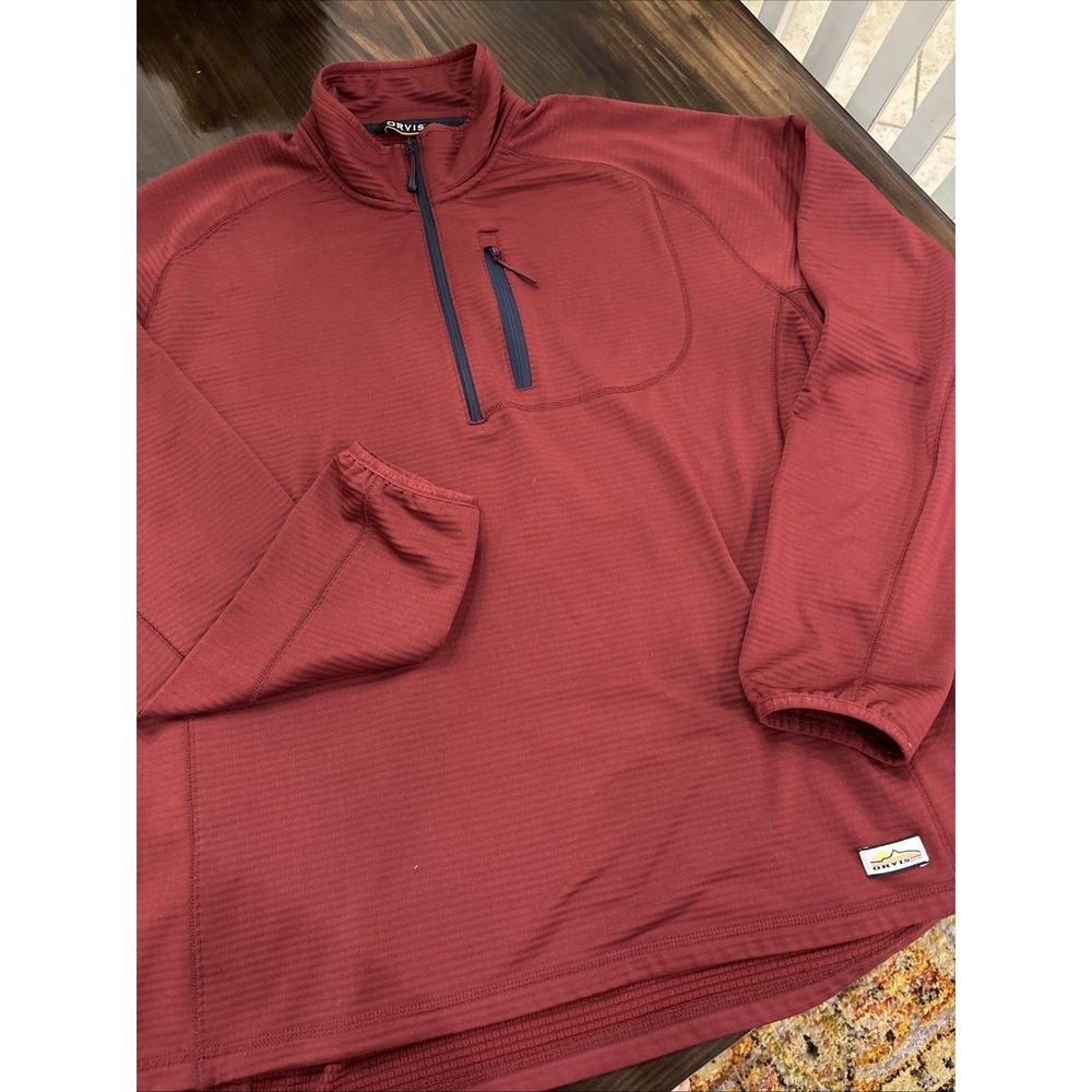 Orvis 1/4 Zip Pullover Performance XL Fishing Hiking Outdoor Fleece